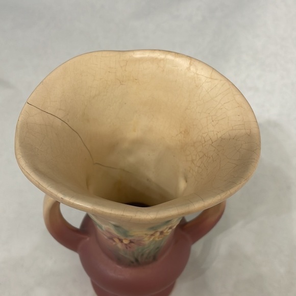 Vintage Hull Iris Pink and Peach Vase - Picture 2 of 4